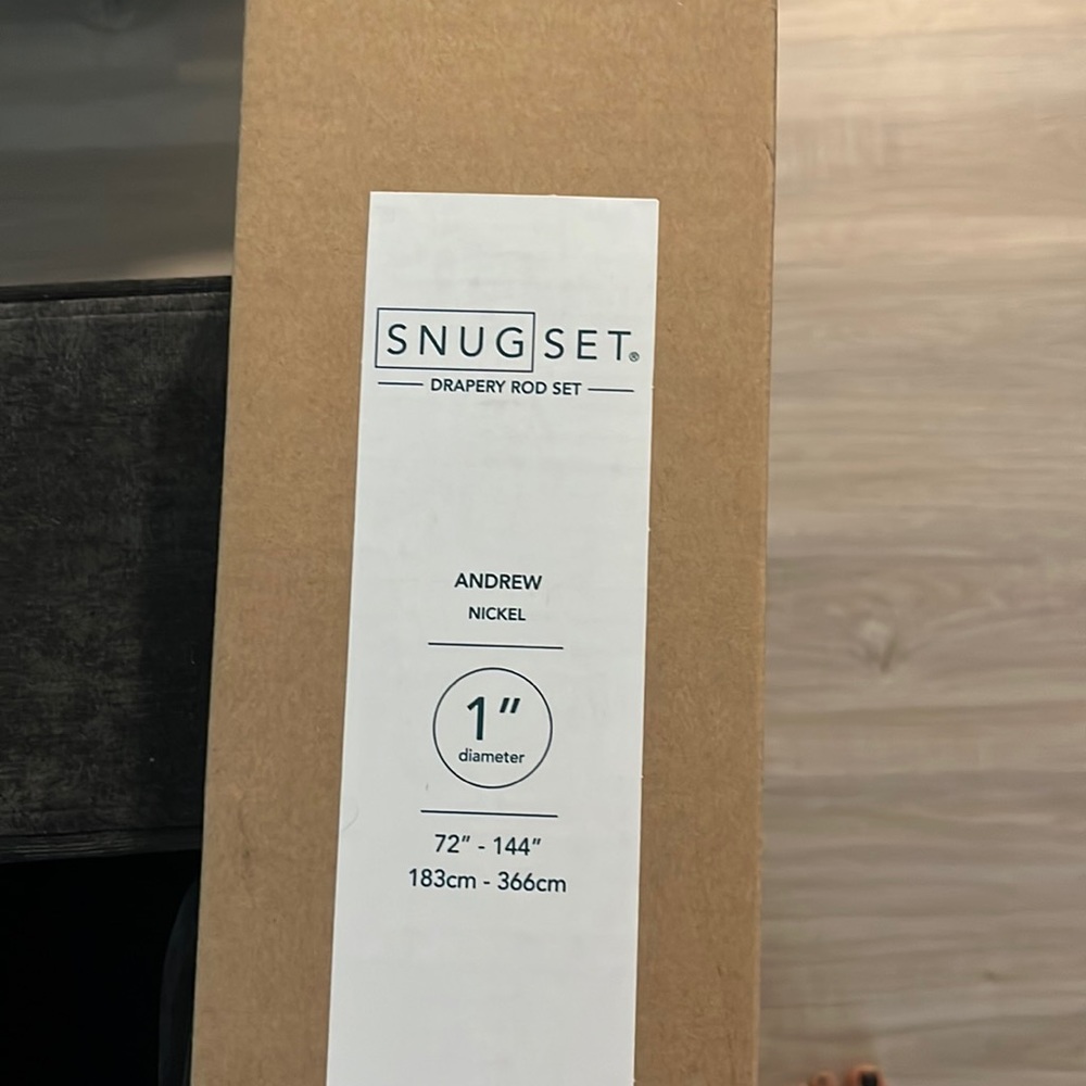 NWT brushed Nickel Curtain Rod